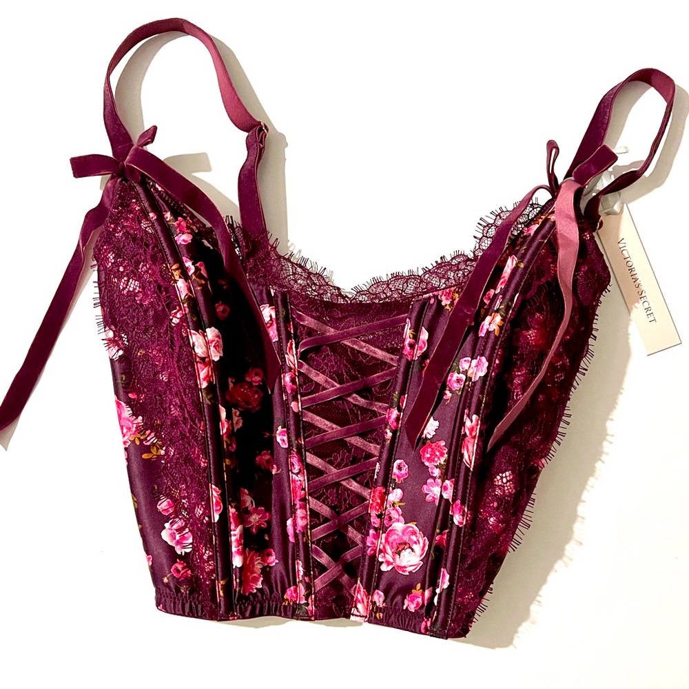 NEW, Victoria's Secret Corset Top in Peony Trellis